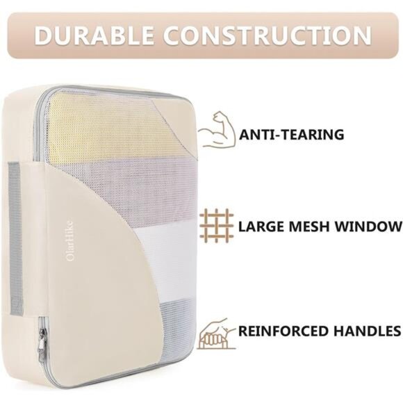 8 Pieces Packing Cubes for Travel, Sturdy Suitcase Organizer in 4 Sizes - Picture 4 of 7